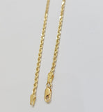 Real 18k Yellow Gold Rope Chain Necklace 20 Inch 2mm Solid 18 KT Men Women, SALE