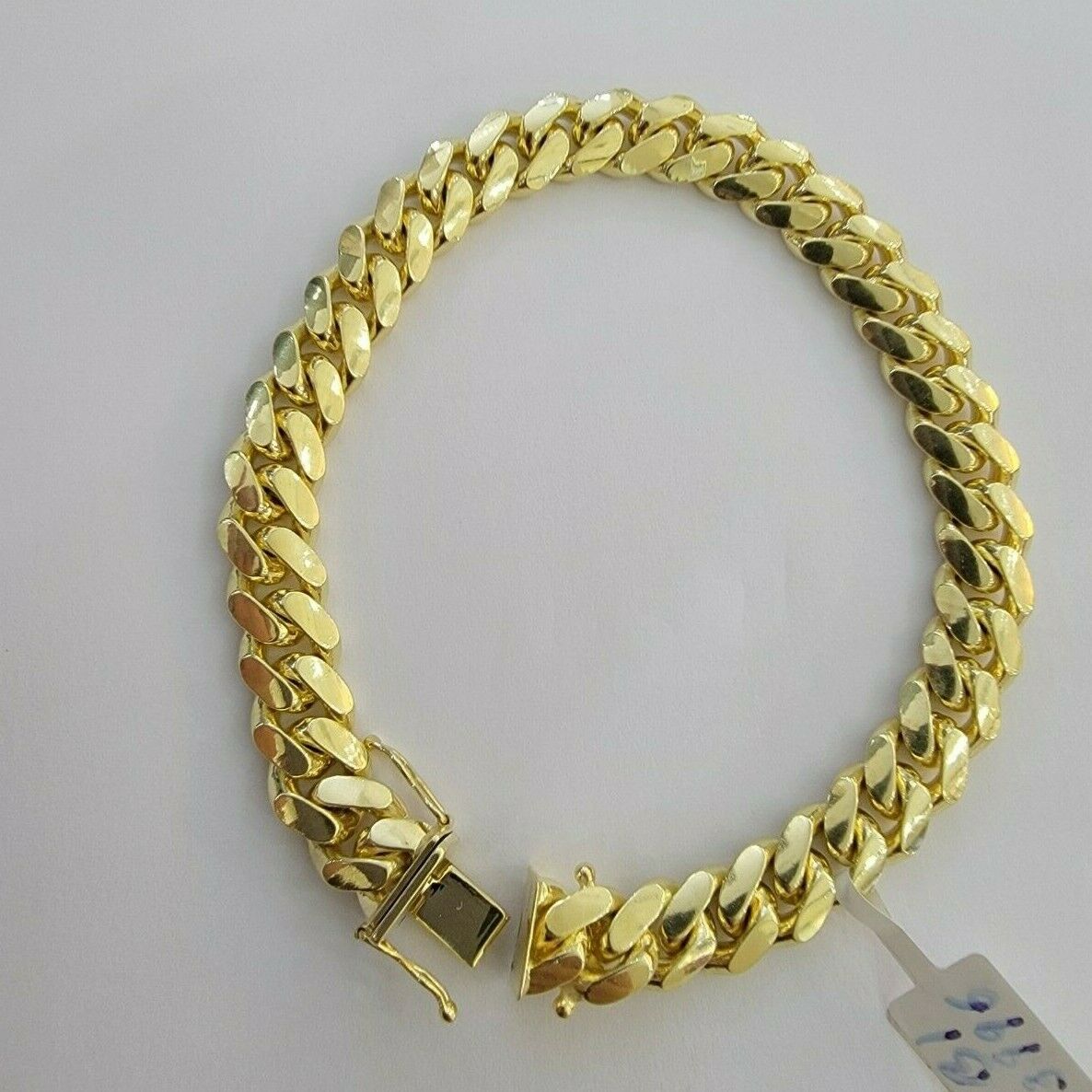 9mm Solid 14k Gold Cuban Link  Bracelet 8