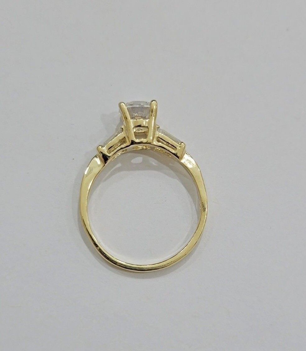 10k Yellow Gold Ladies Solitaire Ring For Womens Casual Band SALE Real Brand New