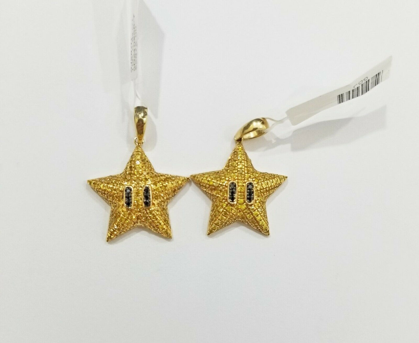 10k Gold Yellow Diamond Star Charm 0.64CT Diamond ,10Kt Real Diamond Pendent