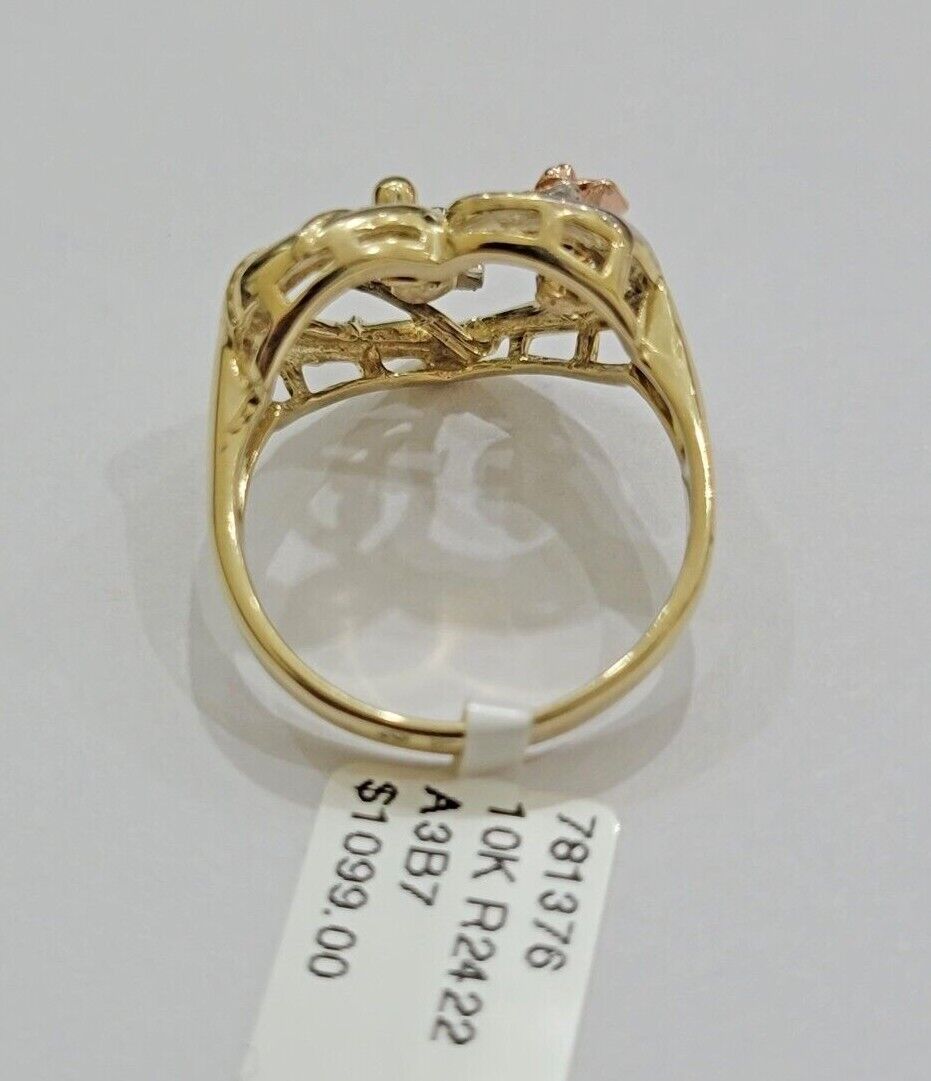 Ladies Ring 10k Gold Quinceanera 15 Anos Year Girls 10KT Yellow Hearts REAL SALE