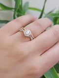 14k Rose Gold Diamond Ring Band Set Ladies Wedding Engagement Solid REAL