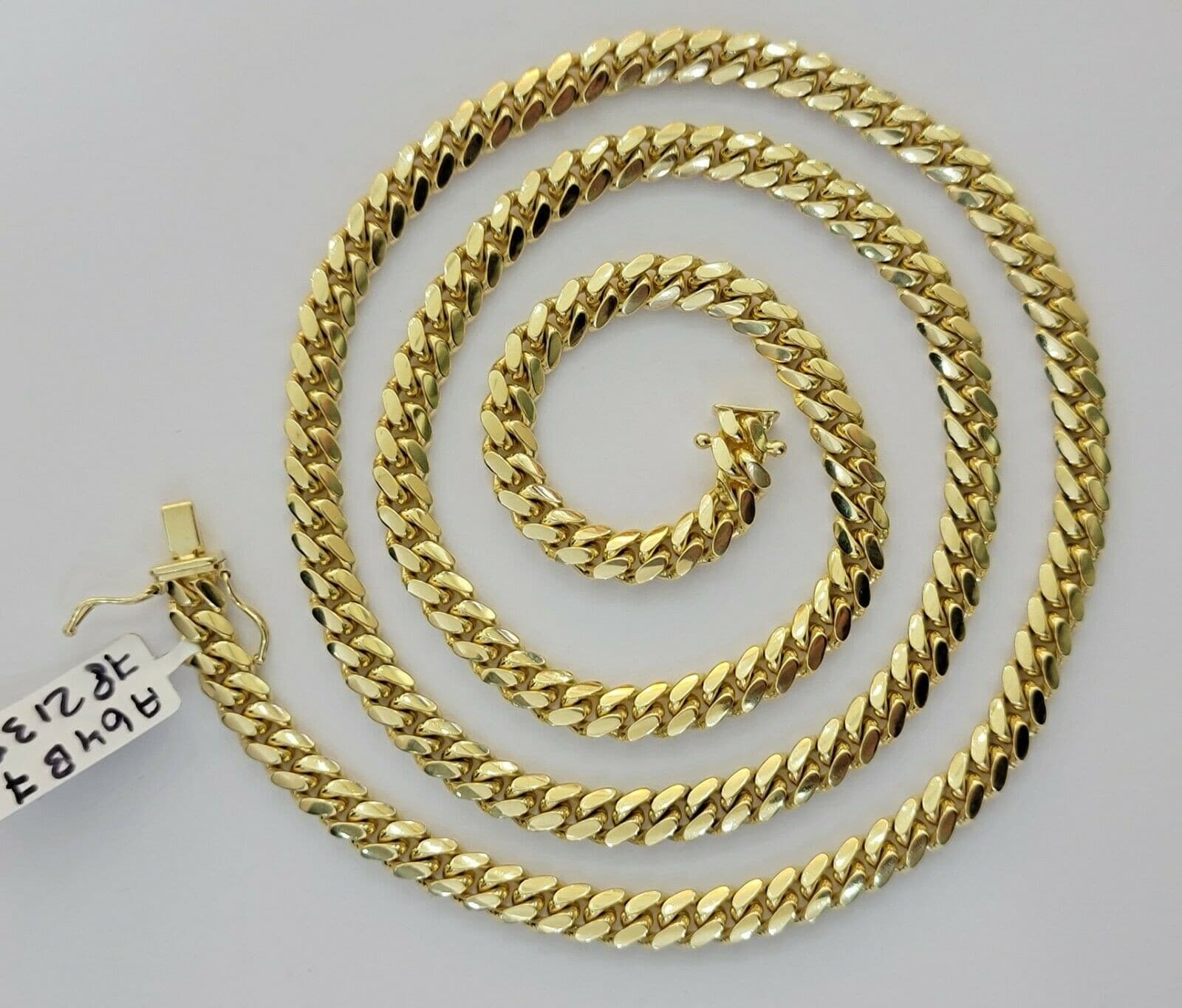 Solid 10k Gold Miami Cuban Solid Links Chain 24