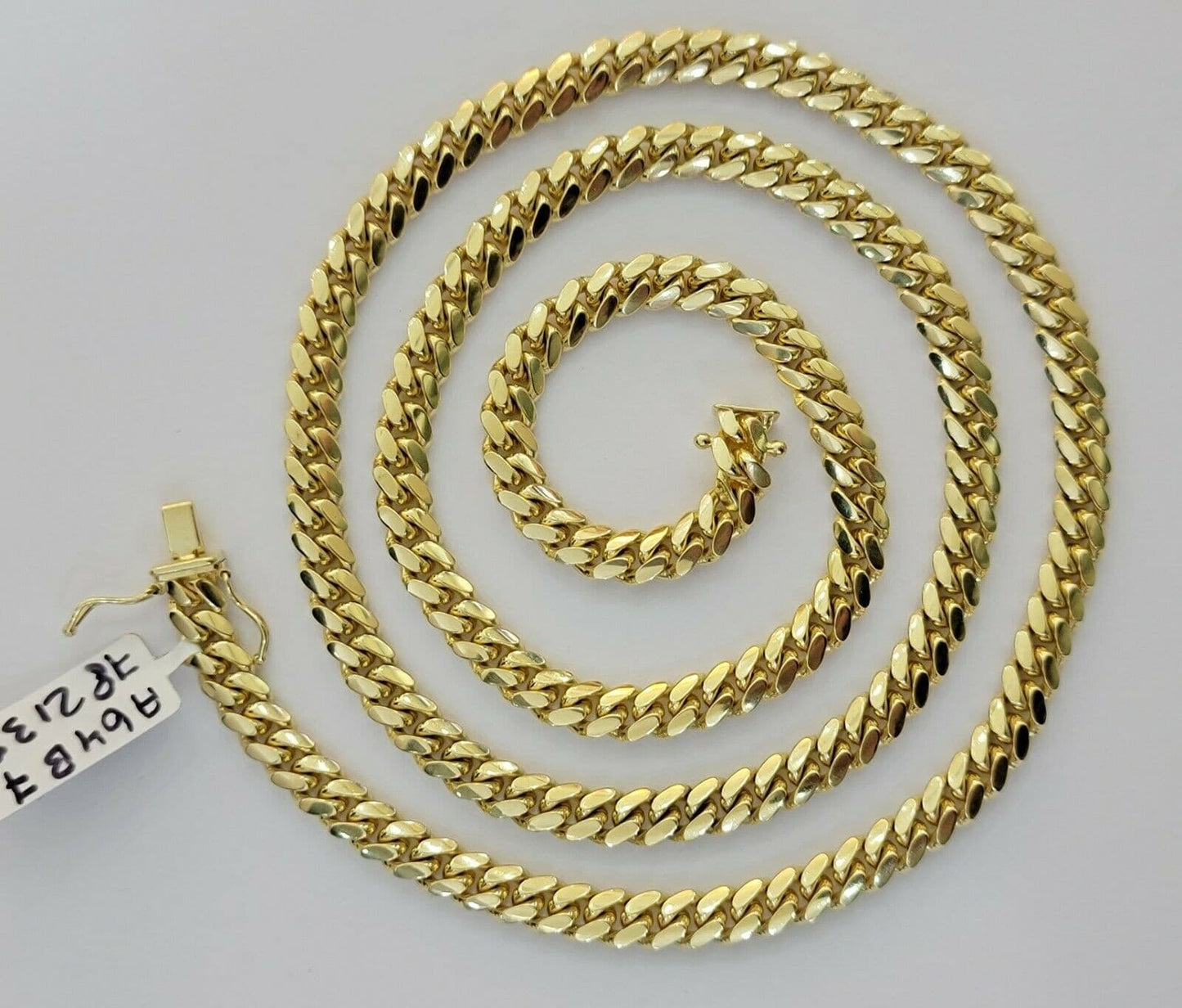 Solid 10k Gold Miami Cuban Solid Links Chain 24" 6mm Men Necklace 10kt Gold REAL