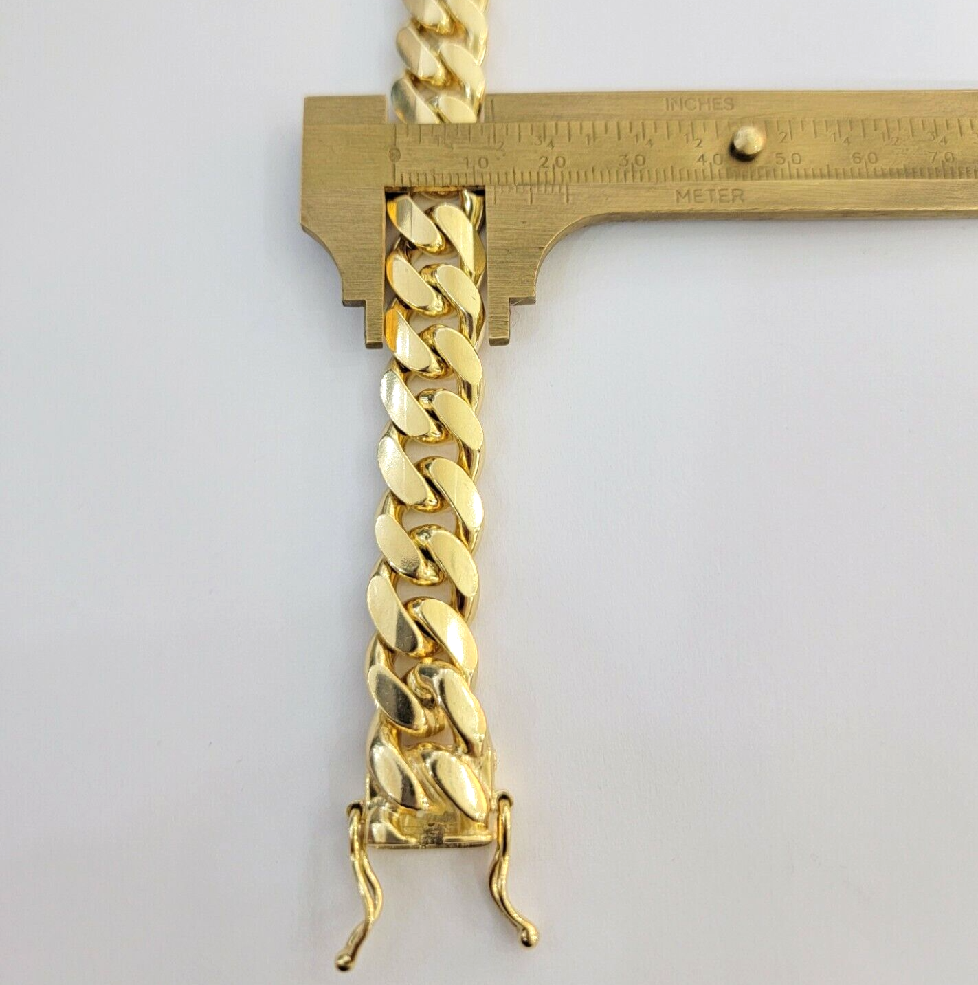 Mens 14k Gold Bracelet Solid Miami Cuban Link 13mm 9.5 Inch Real 14kt Heavy