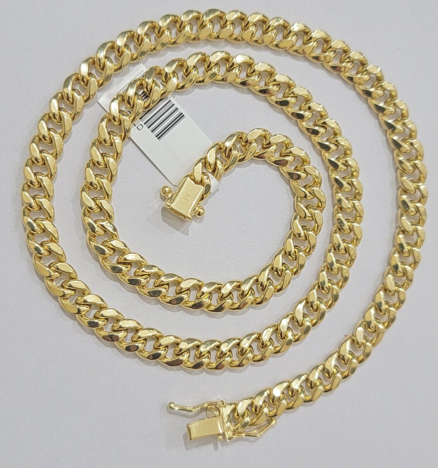 Real 14k Gold Necklace Miami Cuban Link Chain 6mm 18" - 28" Strong, 14kt Yellow