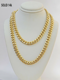 Solid 14k Gold Chain 7mm 22 Inch Miami Cuban Link Necklace HEAVY Real Gold Sale
