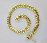 Real 14k Yellow Gold Bracelet Solid Miami Cuban Link With Box Lock 6mm 8" Inch