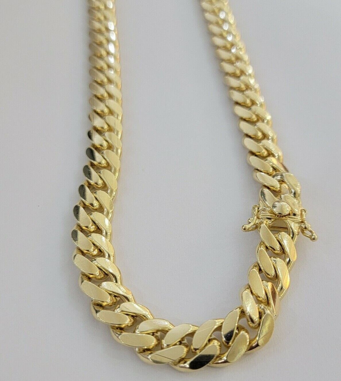 15mm Miami Cuban Link Chain Necklace 10k Yellow Gold 22-30 Inch Mens SOLID 10kt