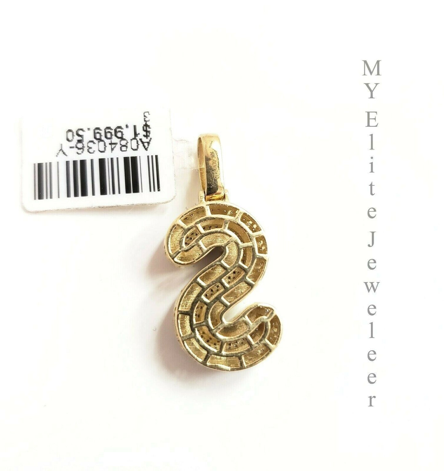 Mens Ladies Solid 10k 0.30CT Initial S Diamond Pendant Yellow Gold Alphabet REAL