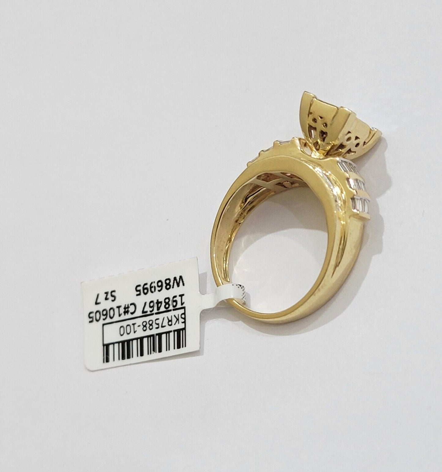 Real 14k Yellow Gold Diamond Ring 1 CT Diamond Ladies Women Band, VALENTINE SALE