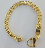 Men's 10k Gold Franco Bracelet 9" 7mm 10kt Yellow Gold Authentic 10kt MEN STRONG