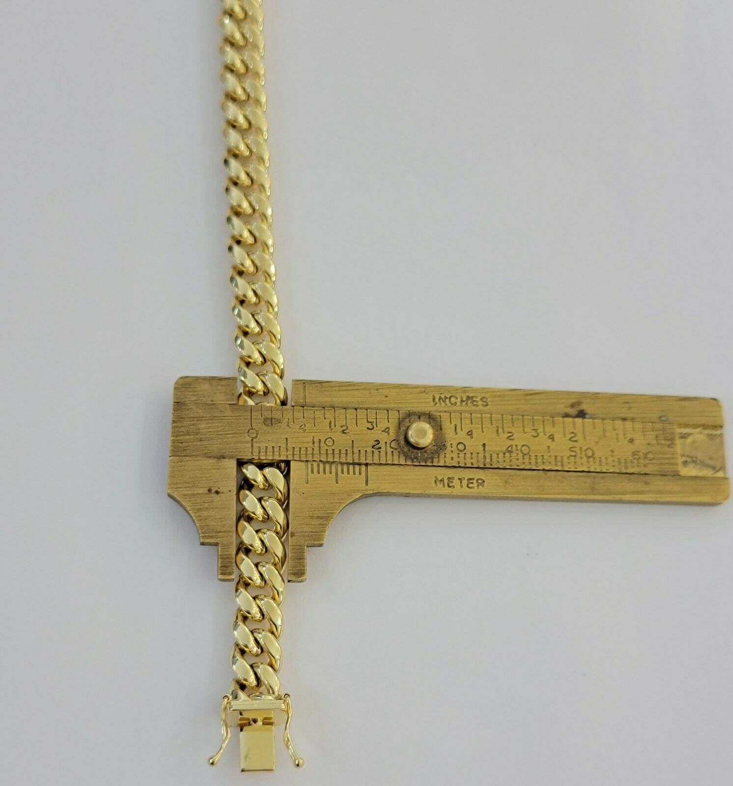 REAL 10k yellow Gold bracelet Miami Cuban Link 6MM-9Mm 7-9