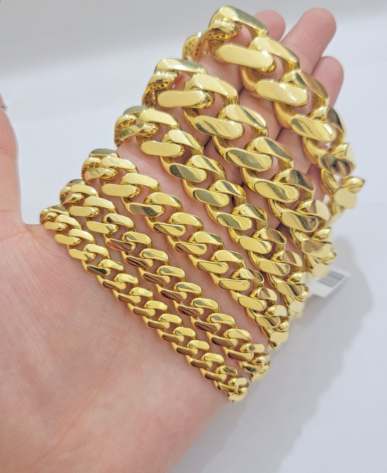 Real 10k Gold Bracelet Royal Cuban Link Monaco 8mm-20mm 8-9" 10kt Yellow Gold