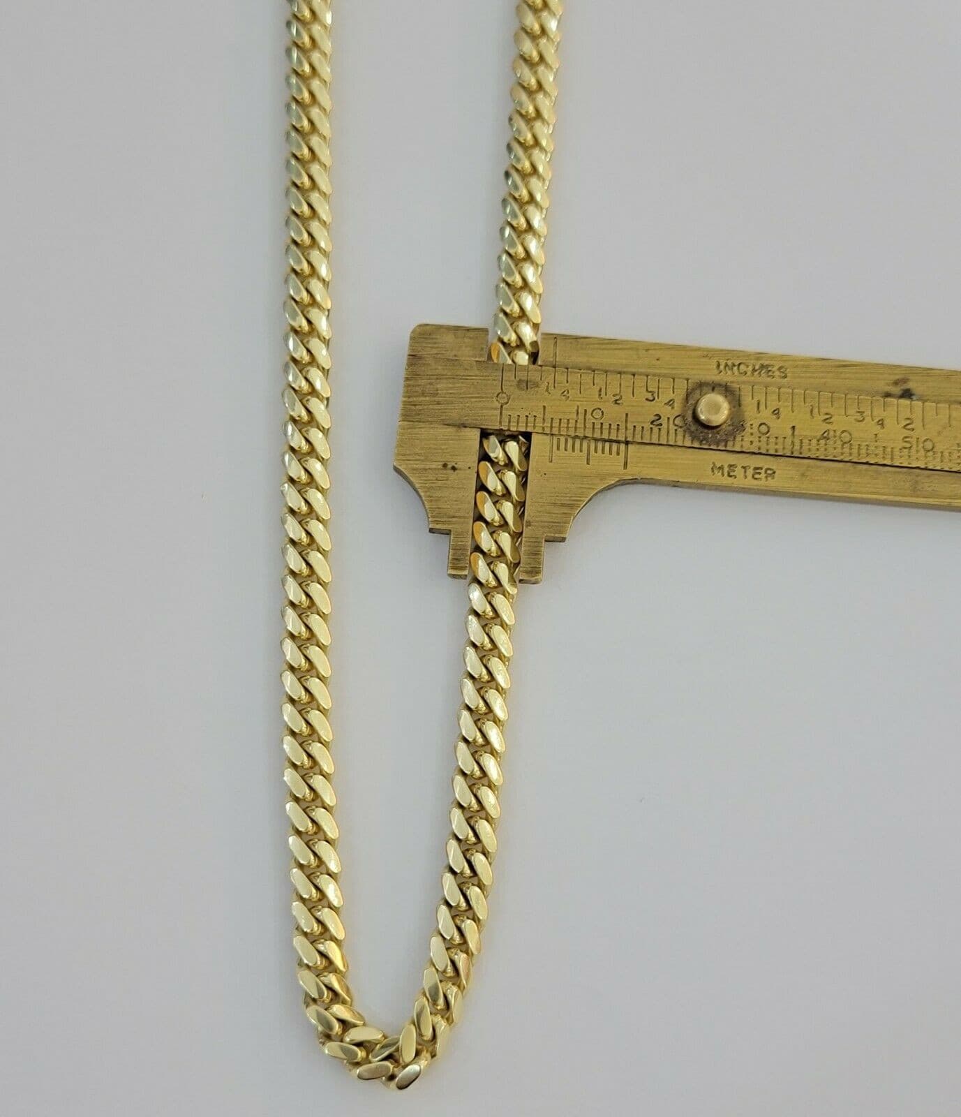 Solid 10k Gold Miami Cuban Solid Links Chain 24" 6mm Men Necklace 10kt Gold REAL