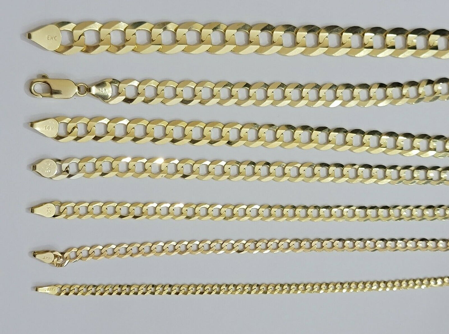 REAL 10K SOLID GOLD NECKLACE MEN /WOMEN CUBAN LINK CHAIN LENGTH 18-30" FREE SHIP