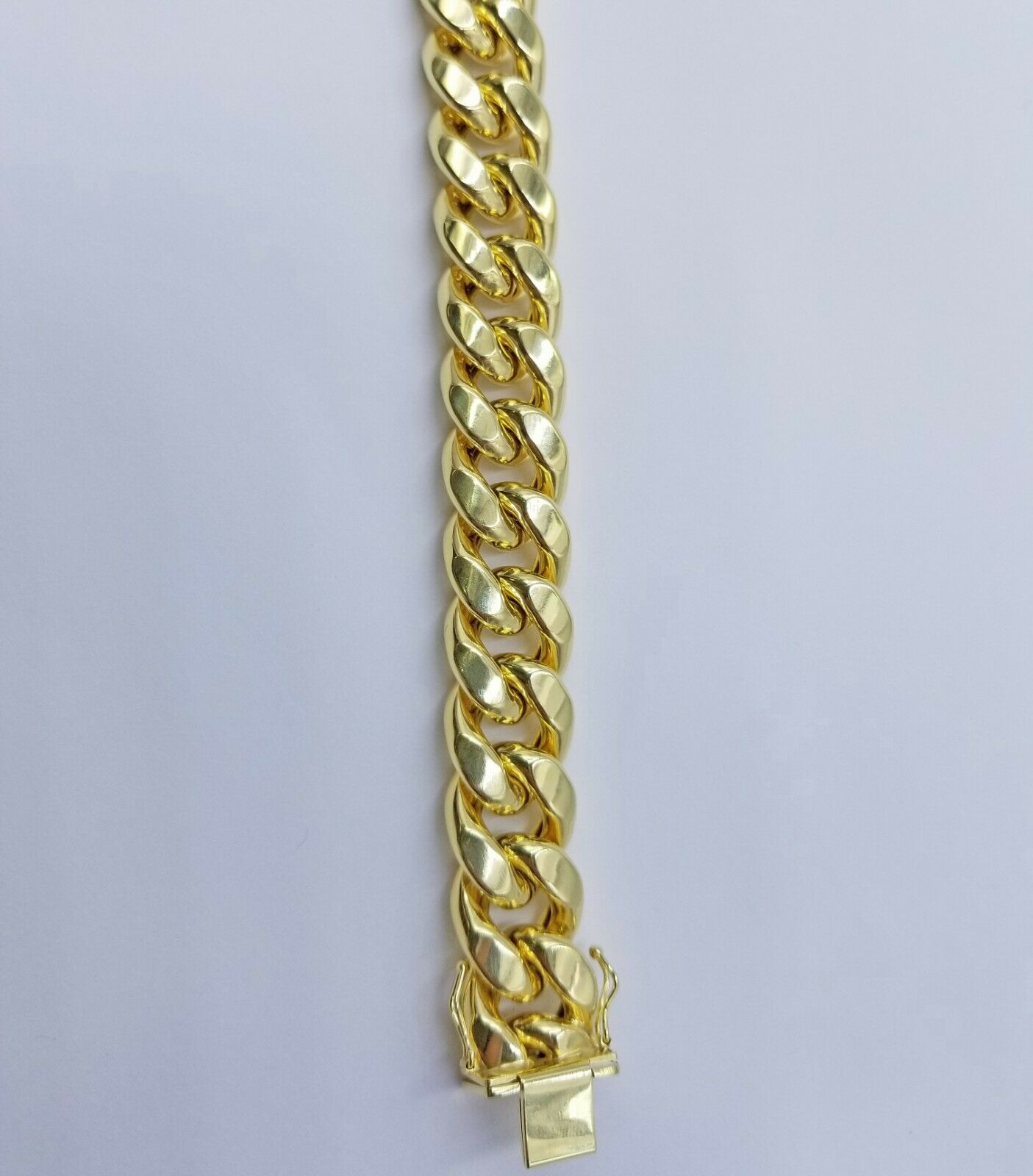 Real 10k Gold Men Bracelet Miami Cuban Link 8