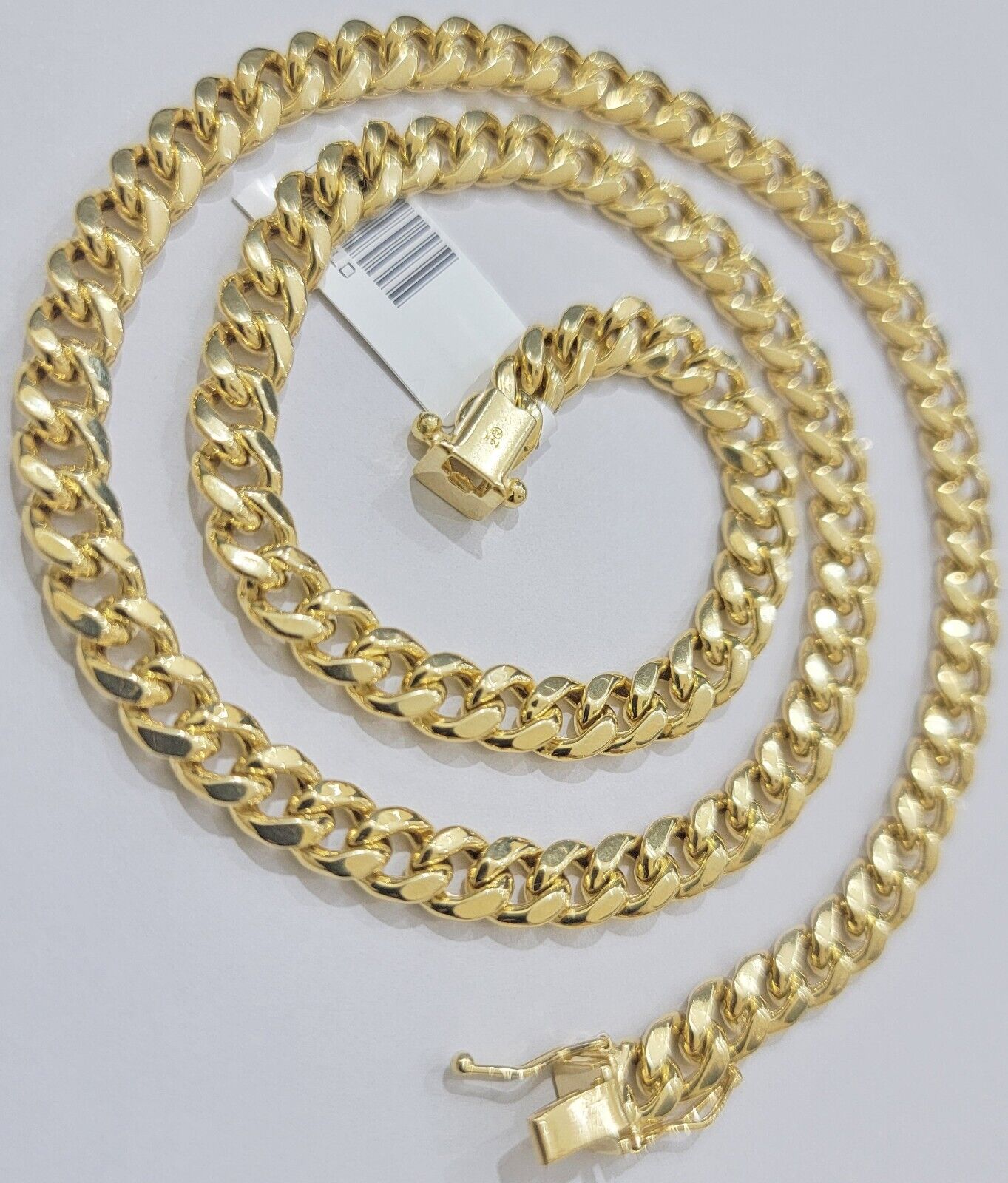 Real 14k Gold Necklace Miami Cuban Link Chain 6mm 18" - 28" Strong, 14kt Yellow