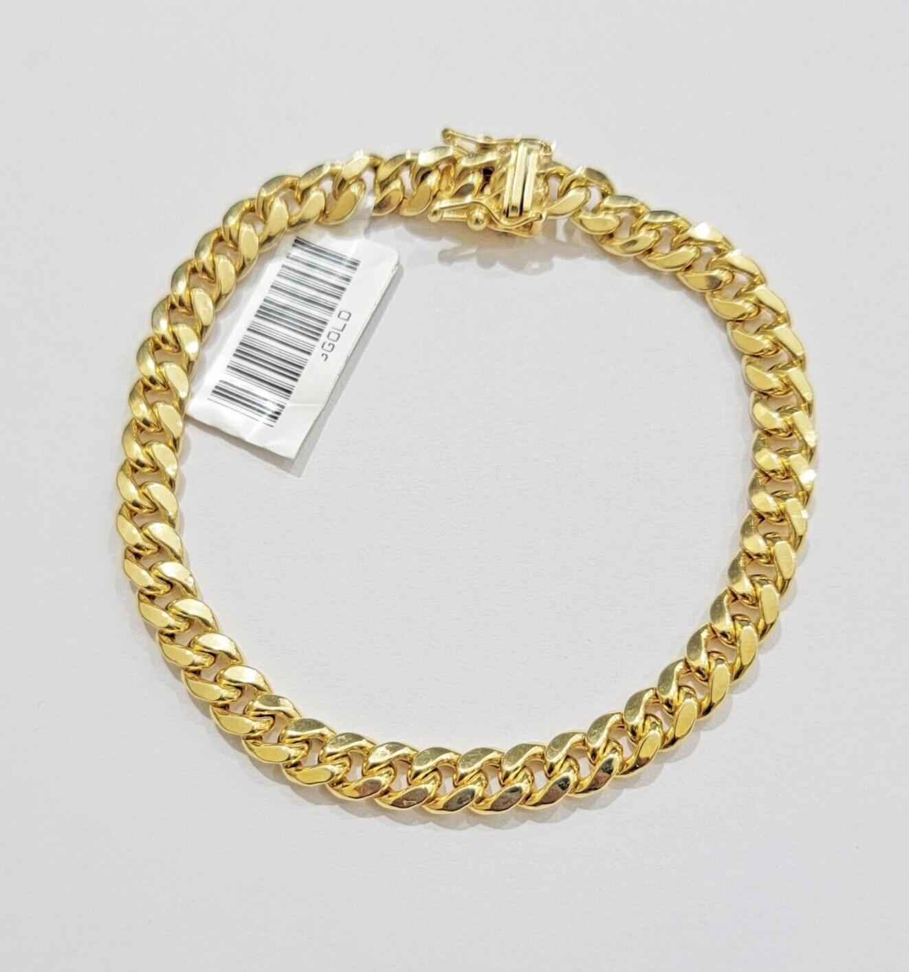 14k Gold Bracelet Miami Cuban Link 7mm 9