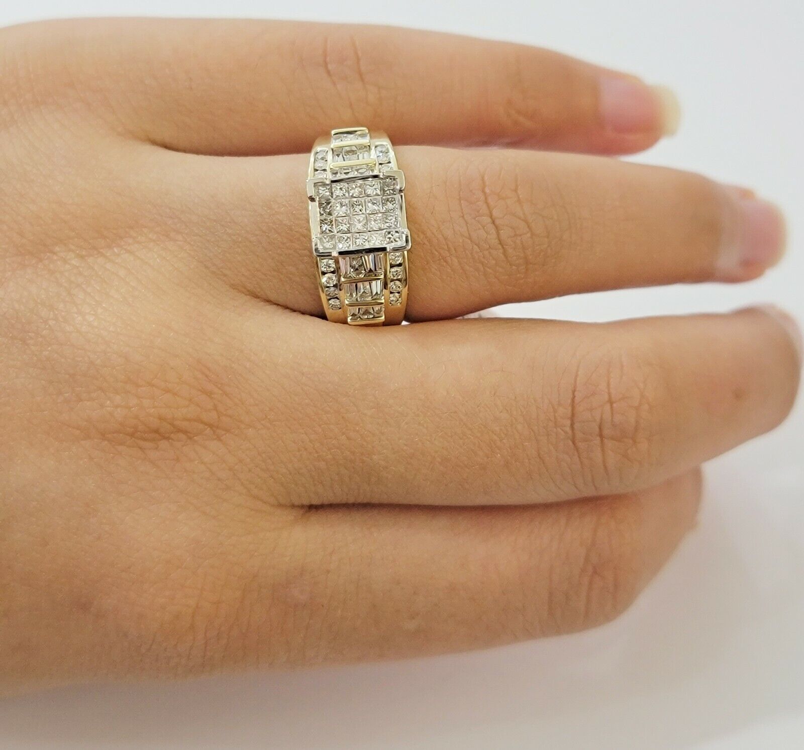 Real 14k Yellow Gold Diamond Ring 1 CT Diamond Ladies Women, Wedding Engagement