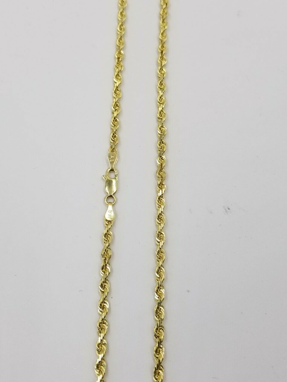 3mm SOLID 10k yellow Gold Rope Chain 16"-26" Inch HEAVY Necklace Men Women REAL