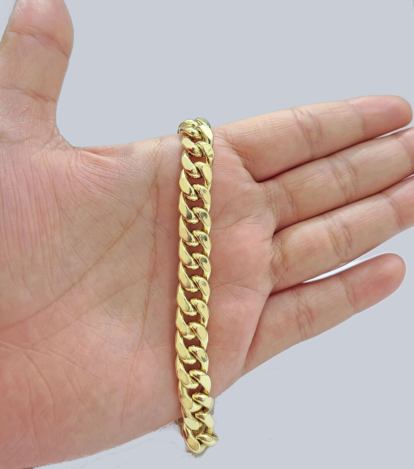 REAL 14k Yellow Gold Bracelet 9 Inch Miami Cuban Link 9mm Men's 14kt SALE