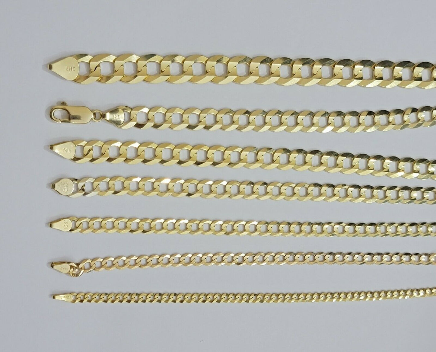 REAL 10K SOLID GOLD NECKLACE MEN /WOMEN CUBAN LINK CHAIN LENGTH 18-30" FREE SHIP