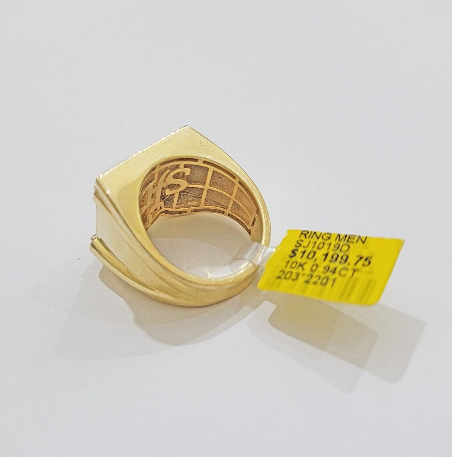 Real Diamonds 10k Yellow Gold Mens Ring Number 100 Style , New , Size 10 , SALE