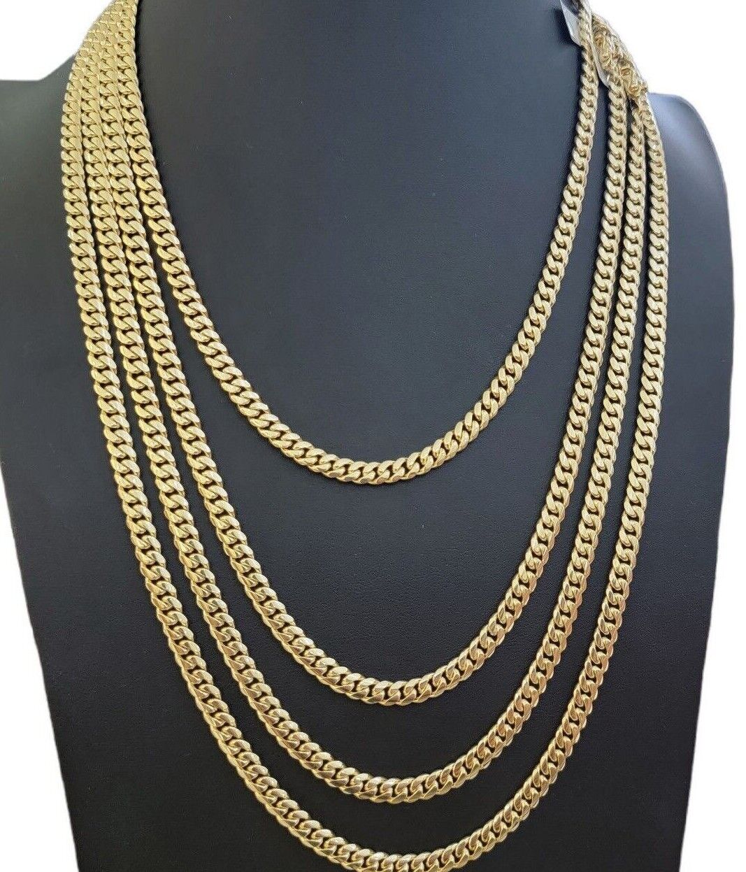 14k Yellow Gold Chain Necklace Miami Cuban Solid Link 6mm 20"- 30" REAL 14KT Men