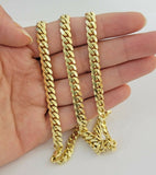 Solid 10k Gold Miami Cuban Solid Links Chain 24" 6mm Men Necklace 10kt Gold REAL