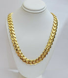 Real 10k Gold Miami Cuban Royal Link Chain 11mm 26" Shiny Plain Necklace Monaco