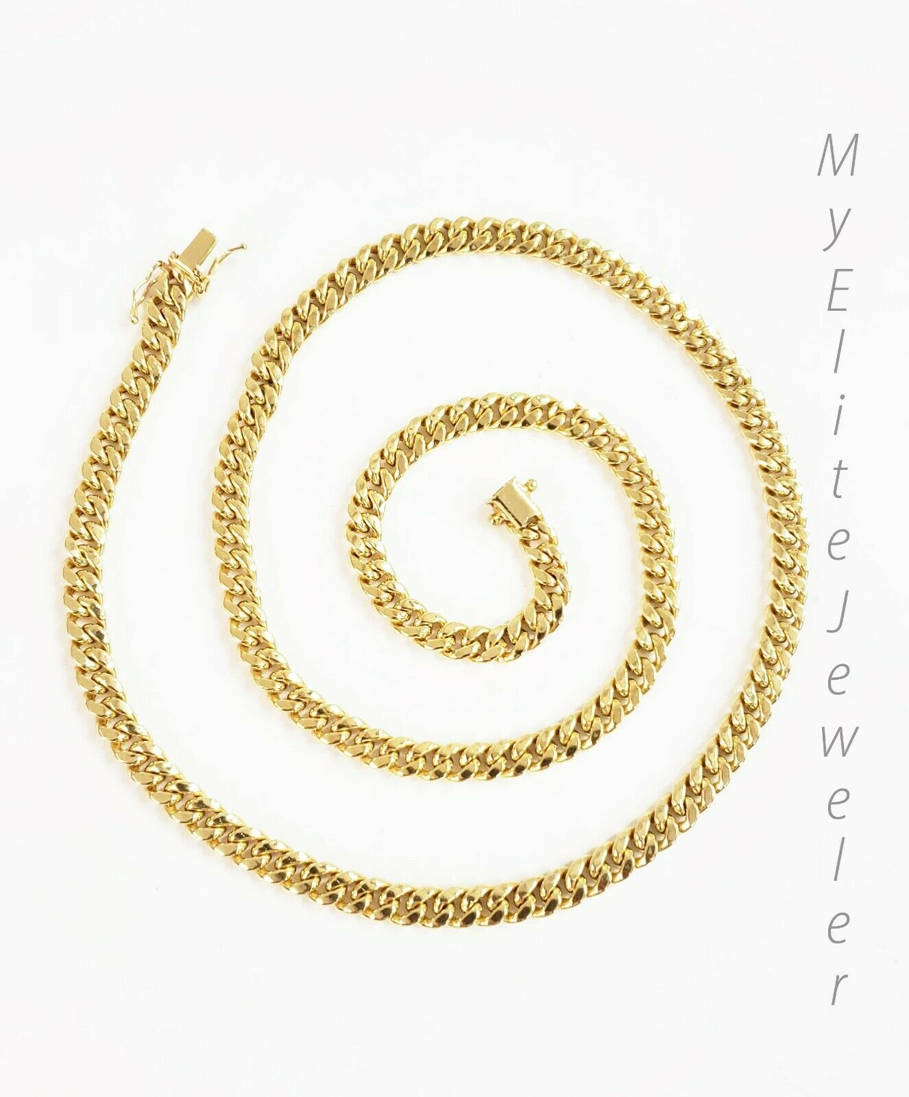 10k Yellow Gold Miami Cuban Link Chain necklace 6mm 26