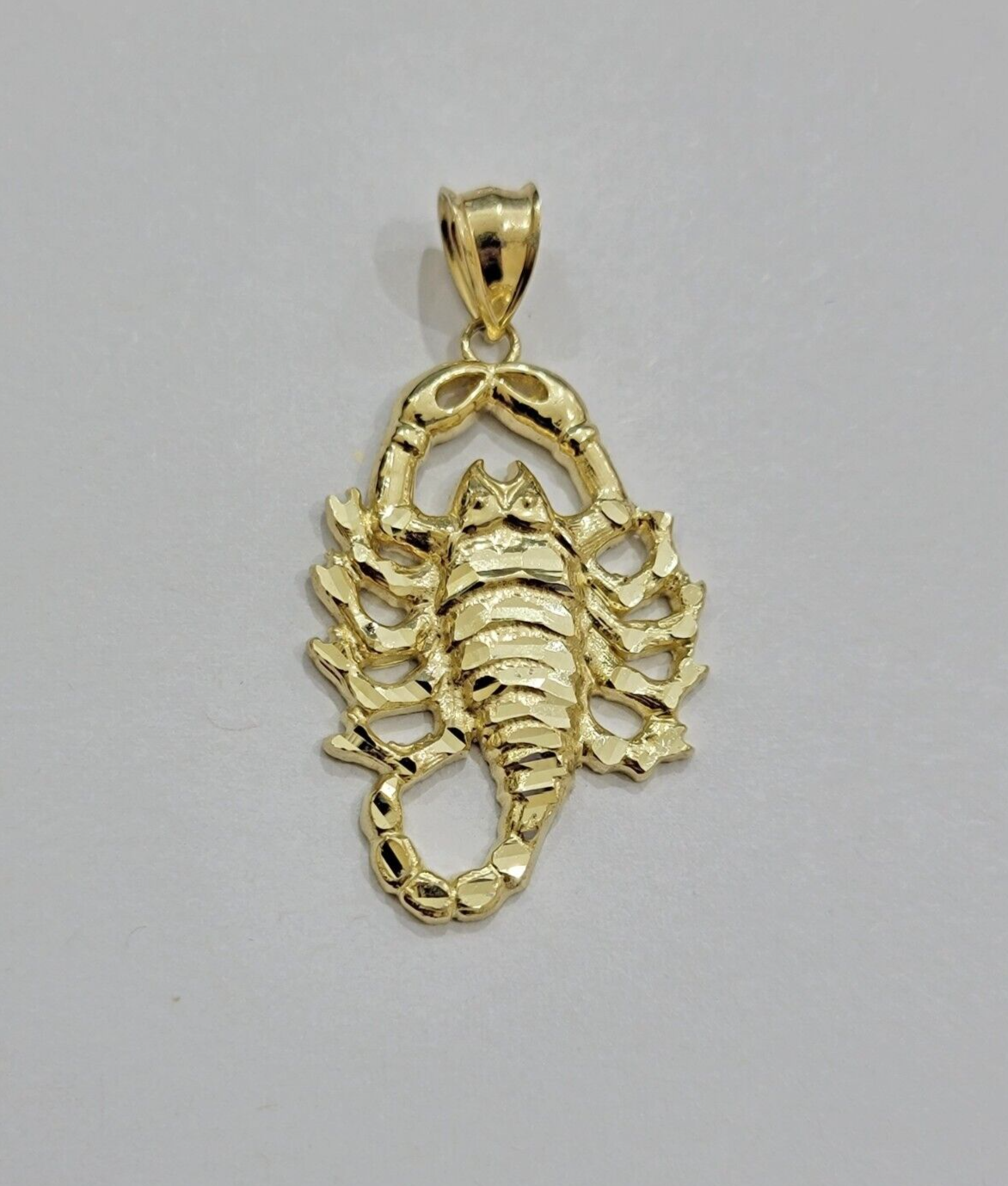 10k Scorpio Charm Pendant 1.8'' Real 10kt Yellow Gold For Chain & Necklace SALE