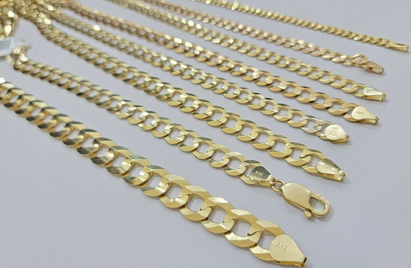 REAL 10K SOLID GOLD NECKLACE MEN /WOMEN CUBAN LINK CHAIN LENGTH 18-30" FREE SHIP