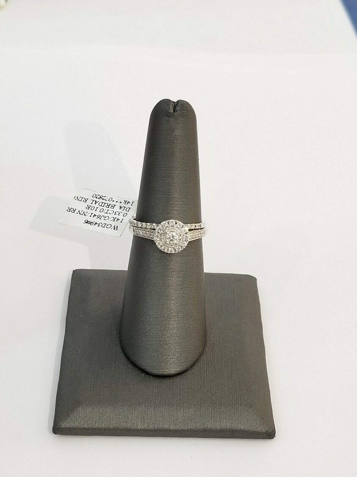 14k White gold and Diamond Ring band set Ladies women Genuine Gold diamonds SALE