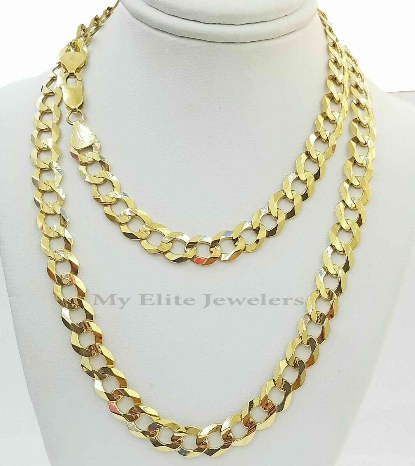 REAL 10K SOLID GOLD NECKLACE MEN /WOMEN CUBAN LINK CHAIN LENGTH 18-30