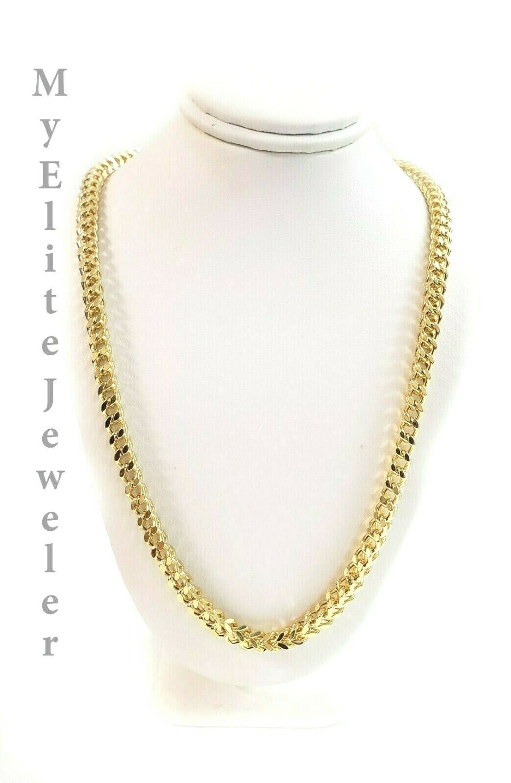 30" 5mm Gold Chain Necklace Franco 10k Yellow Gold Thick Strong REAL 10 KT Mens