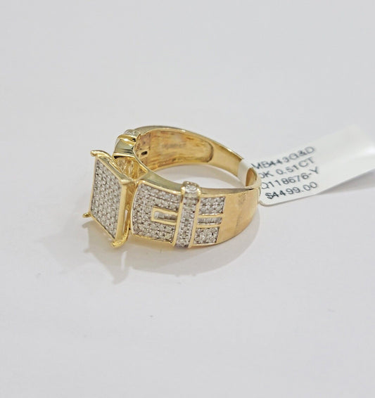 10k Yellow Gold Ladies Diamond Cinderella Ring Wedding Engagement Solid, Women