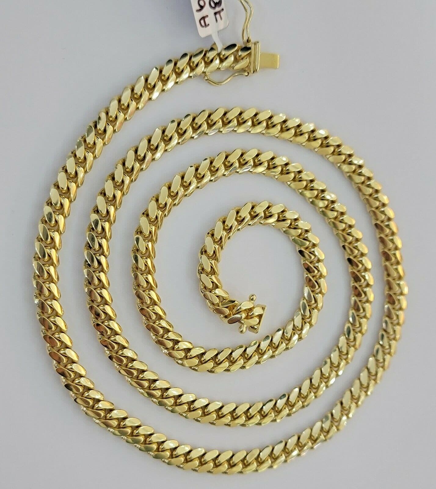 Solid 10k Gold Miami Cuban Solid Links Chain 24" 6mm Men Necklace 10kt Gold REAL