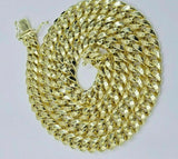 20" 10k Yellow Gold Miami Cuban Chain 8mm Box Lock REAL 10K Link Necklace Choker