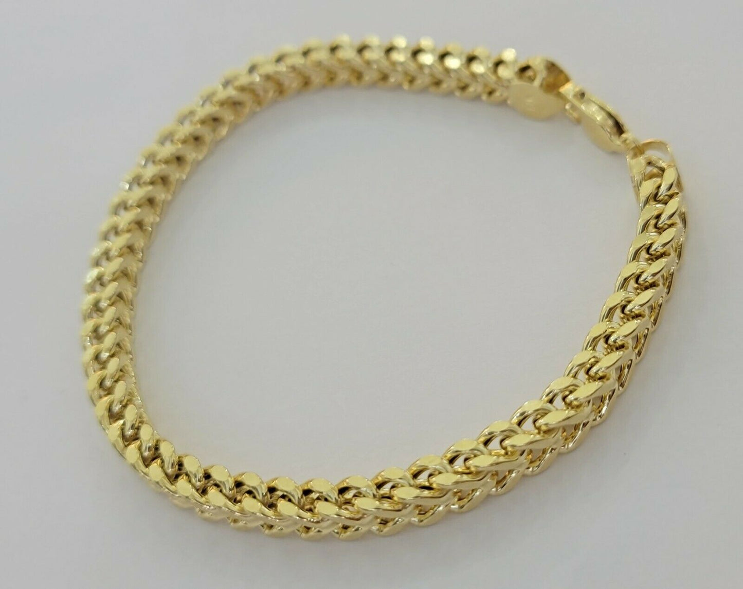 Real 10k Gold Franco Bracelet 8" 5mm 10kt Yellow Gold Authentic 10kt MEN STRONG