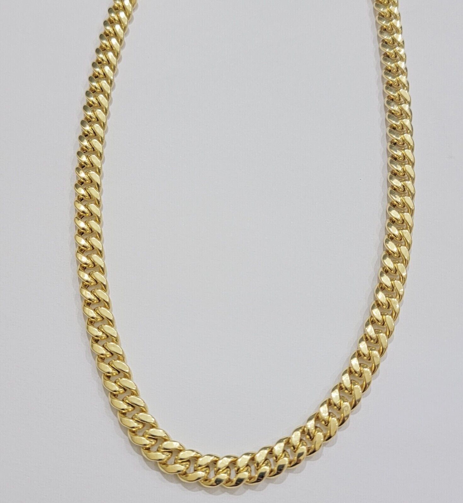 14k Gold Necklace 8mm 18 Inch Miami Cuban Link Chain Link Real 14kt Yellow Gold