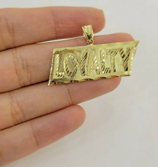 10k Gold Men Pendant Loyalty Men's Charm 10kt Yellow Gold ,UNIQUE, REAL