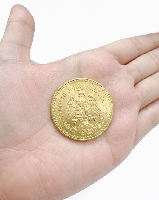 1947 Mexican Centenaro 50 Gold Pesos Coin Solid 22k Yellow Gold Oro Centenario