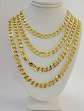 10kt Yellow Gold Chain 8mm Cuban Curb Link Necklace 26"Inch Strong Link REAL 10k