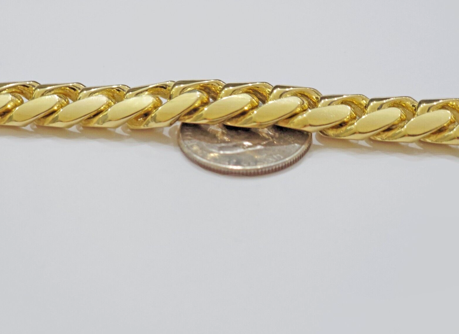 13mm Solid 14k Yellow Gold bracelet Miami Cuban Link 8 Inch Mens REAL 14kt HEAVY