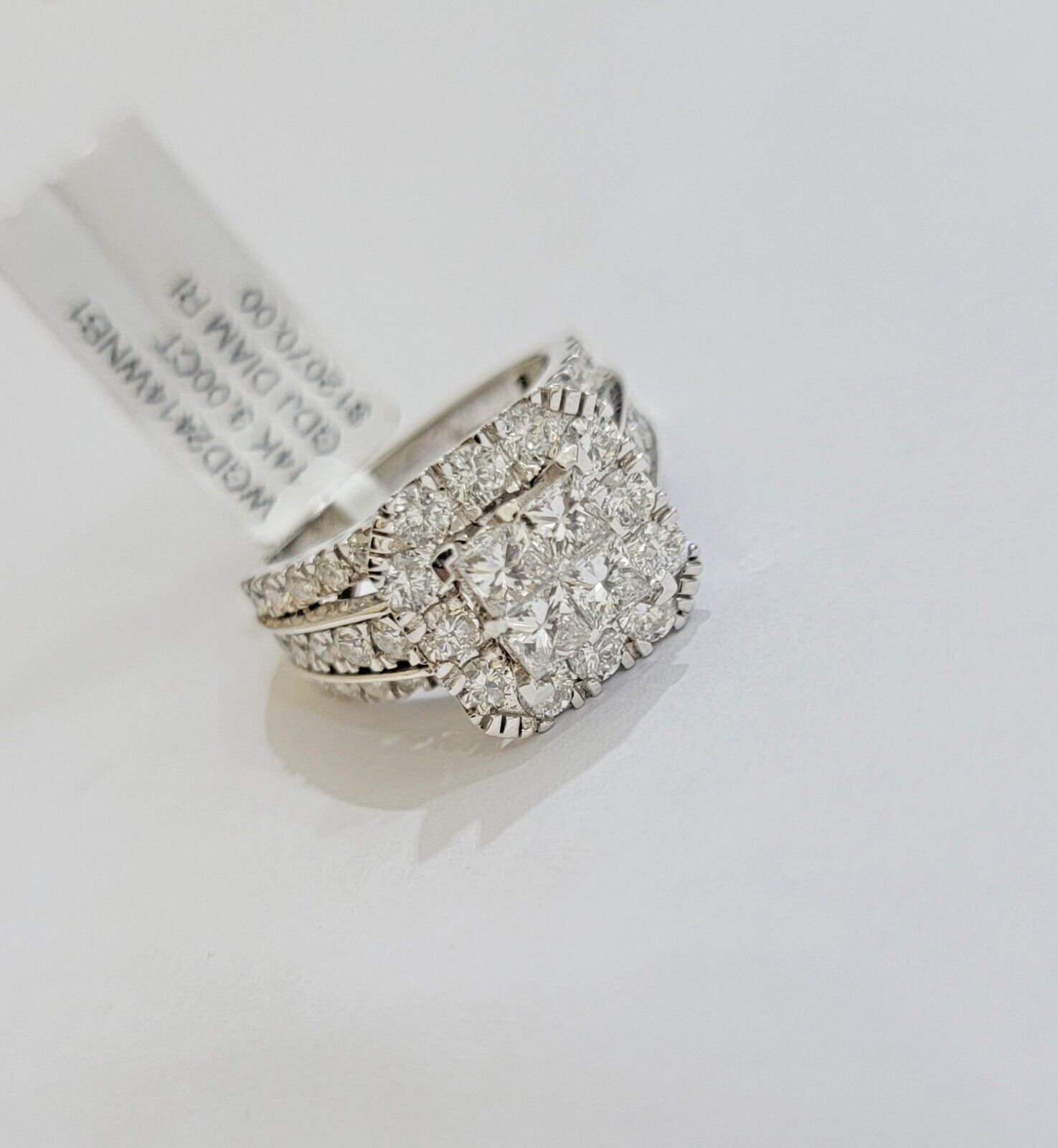 14k White Gold Diamond Ring Ladies 3CT Wedding Engagement Women Solid Band REAL