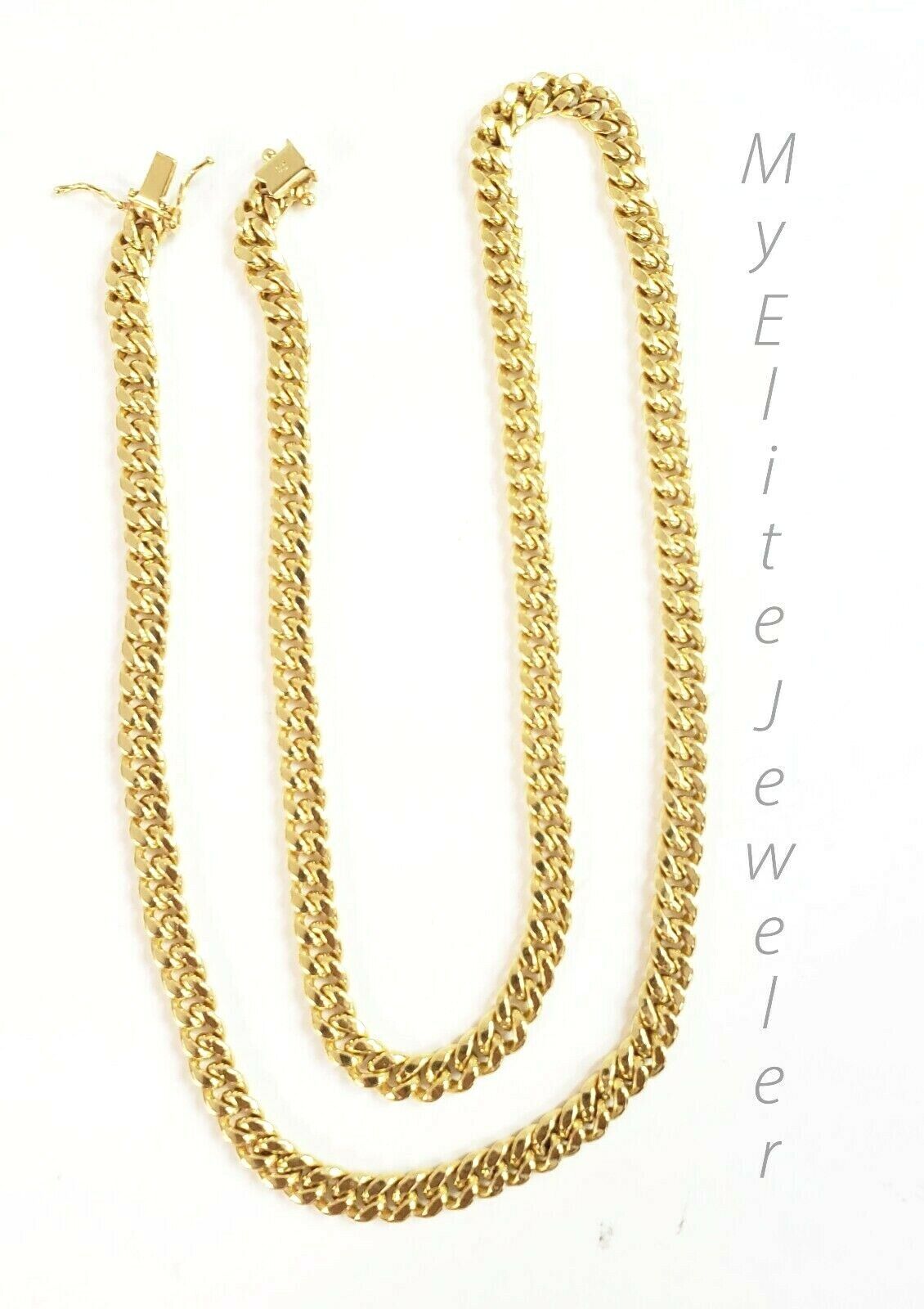 10k Yellow Gold Miami Cuban Link Chain necklace 6mm 26 inch Box Lock REAL 10KT