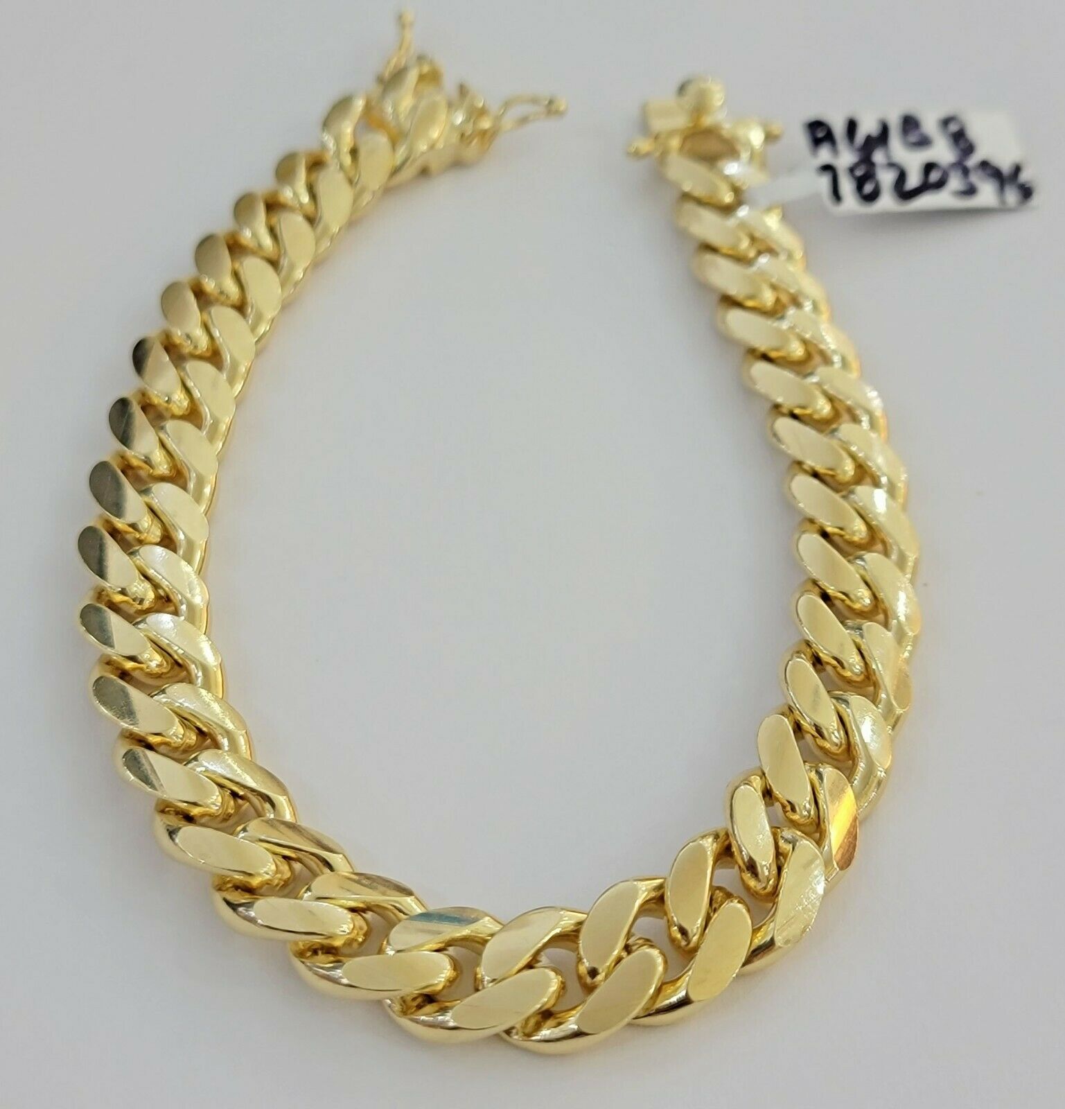 Real  10K Yellow Gold Miami Cuban Link Bracelet 11mm 