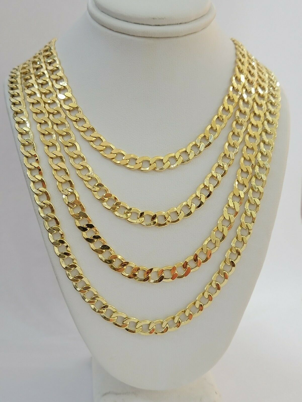 10k Gold Cuban Link Chain Necklace 6.5mm 20